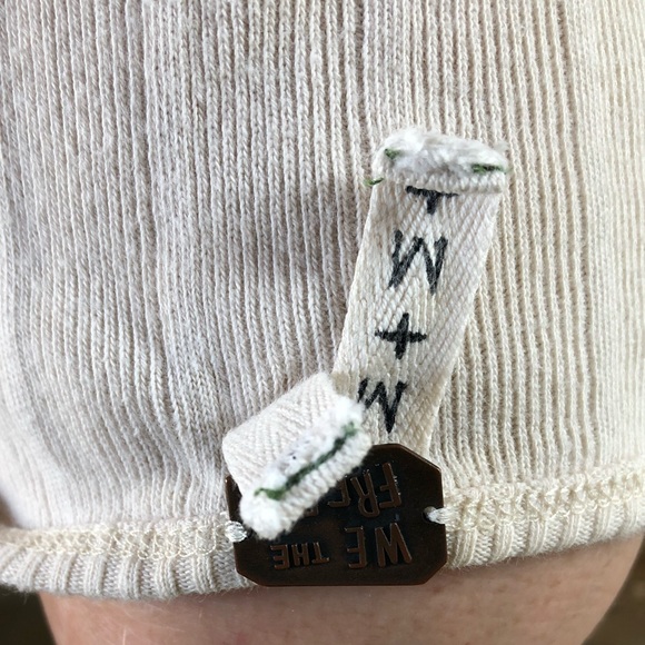 Free People Cream 3/4 Sleeve Sweater Size M - Picture 5 of 7